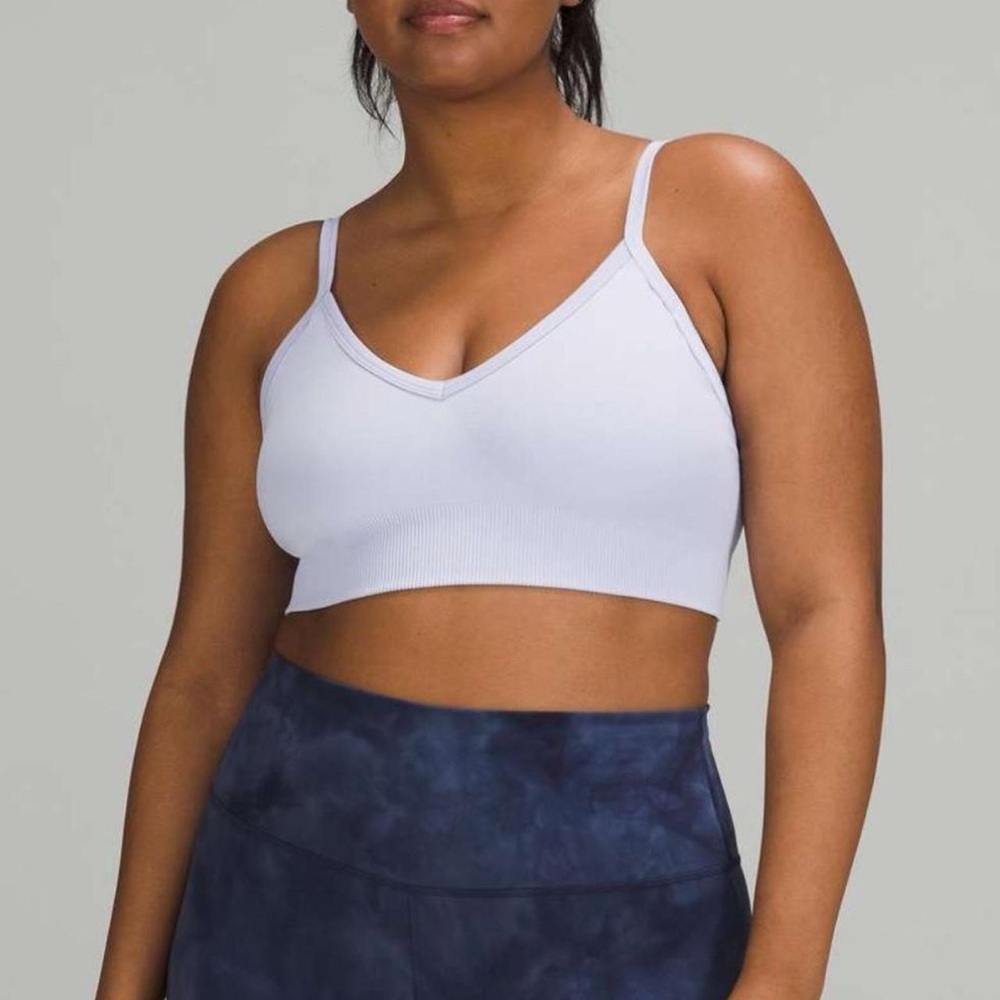 Lululemon Ebb to Street Bra *Light Support, C/D Cup in Pastel Blue